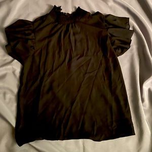 SHEIN black chiffon short sleeve blouse NEVER worn